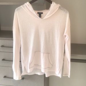 Cotton long sleeve shirt with a hood